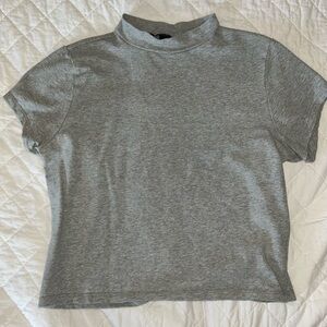Forever 21 Gray Boxy Short Sleeve Tee